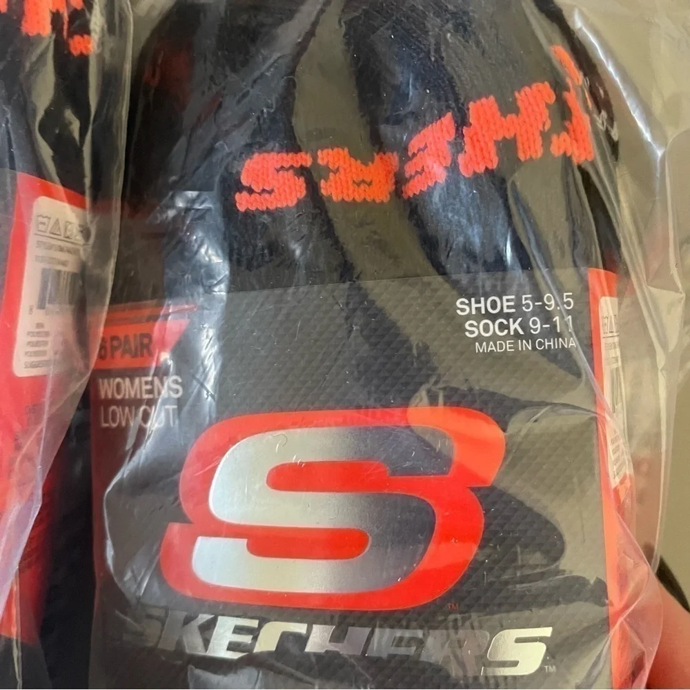 NWT Skechers Low Cut Cushioned Socks 6 Pack 12 Pairs Black - Picture 3 of 4